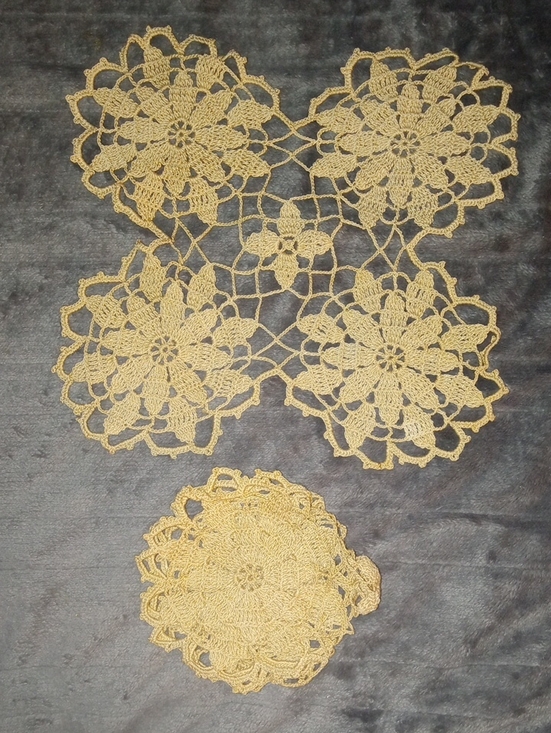 Vintage Other - 2 Vintage Handmade Crochet Doilies